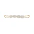 Alça Montada com Pedras Marmorizadas Off White – 4 UN