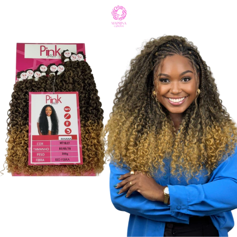Cabelo Bio Fibra Rihana Cacheado - Pink Hair - comprar online