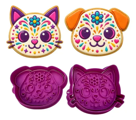 KIT - Mascotas Día De Muertos - 2 Piezas