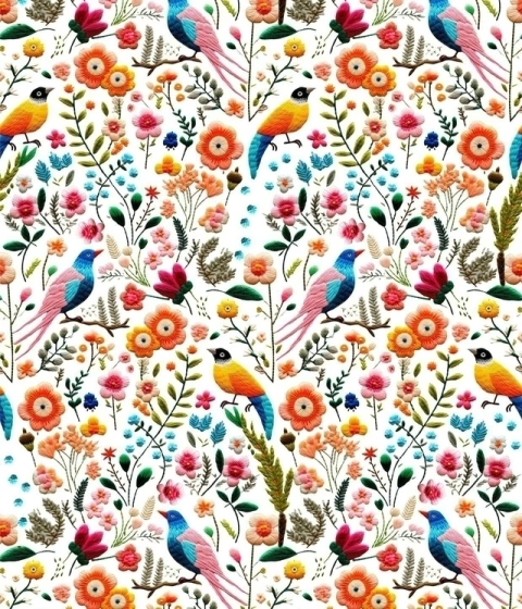 Trilho Pássaros em Fio 3D Cheia