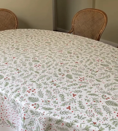 Toalha Azevinho e Poá NATAL - REPELENTE A LÍQUIDO - comprar online