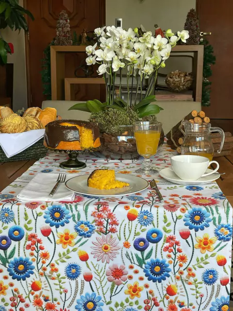 Trilho Flores em Fio Primavera 3D Barrado 2