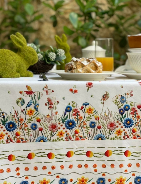 Trilho de Mesa Páscoa Floral 3D