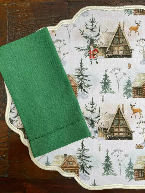 Guardanapo Ajour Verde Bandeira LINHO