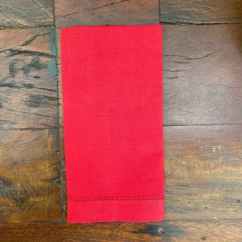 PRE VENDA Guardanapo Ajour Vermelho LINHO - ENTREGA SEGUBDA QUINZENA OUTUBRO