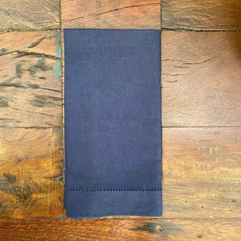 Guardanapo Ponto Ajour Azul Marinho LINHO