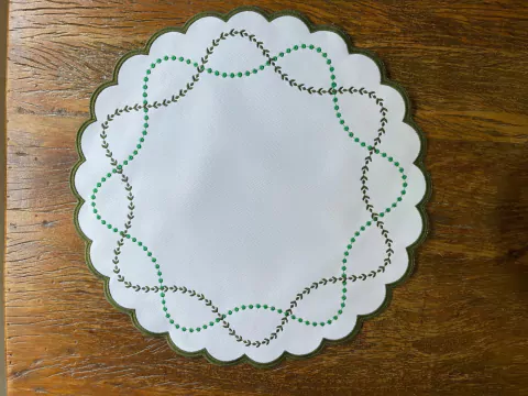 Lugar Americano Tressê Verde