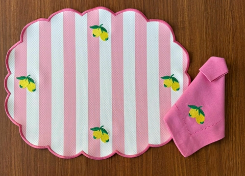 Guardanapo Limão Siciliano Rosa Ajour LINHO - comprar online