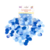 Confetti circulos celeste y azul metalizado