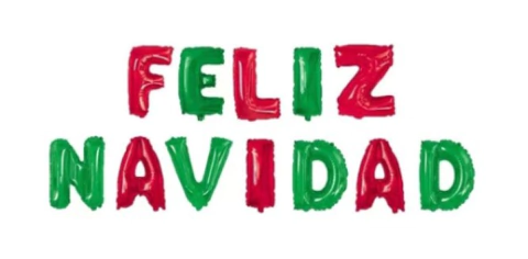 Globos decorativos Feliz Navidad