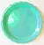 Plato iridiscente verde