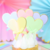Topper corazones pasteles