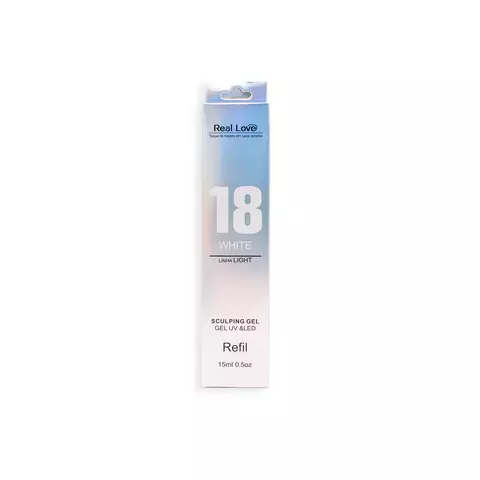 Refil Gel Sculping Gel Linha Light 18 WHITE Real Love 15ml