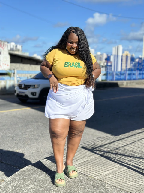 Blusa Brasil suede - ok