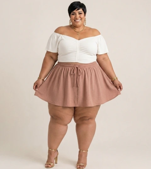 Short Saia Bruna duna - ok