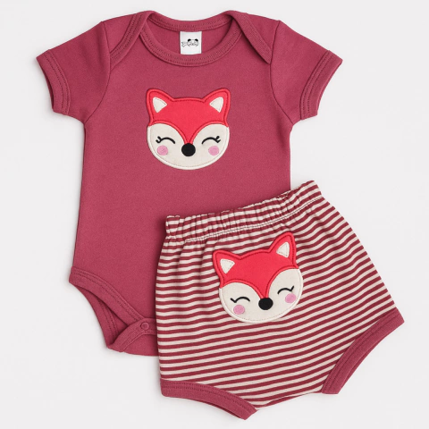 Conjunto Raposa Manga Curta Algodão - comprar online