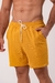 Short praia tricô amarelo