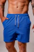 Short praia tricô azul