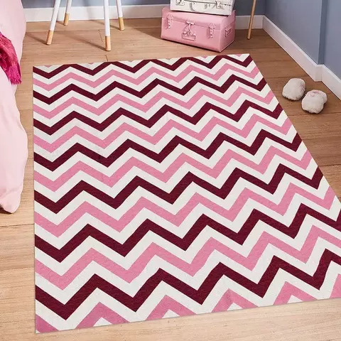 Tapete Sala Trilho Comercial Têxtil 2,50m x 1,32m Rosa