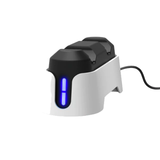 ACCESORIOS TRUST BASE DE CARGA DOBLE PARA MANDOS PS5 WHITE GXT228 - Quantum Hardstore