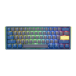 TECLADO MECANICO DUCKY ONE 3 DAYBREAK MINI TECLAS AZULES INTERRUPTOR MARRON INGLES PBT DOBLE DISPARO SIN COSTURAS
