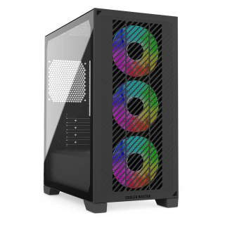 Gabinete Cooler Master Elite 301 Black 3 Fans ARGB s/fuente