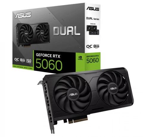 Placa de Video ASUS NVIDIA GeForce DUAL RTX 5060 EVO OC Edition 8GB GDDR7