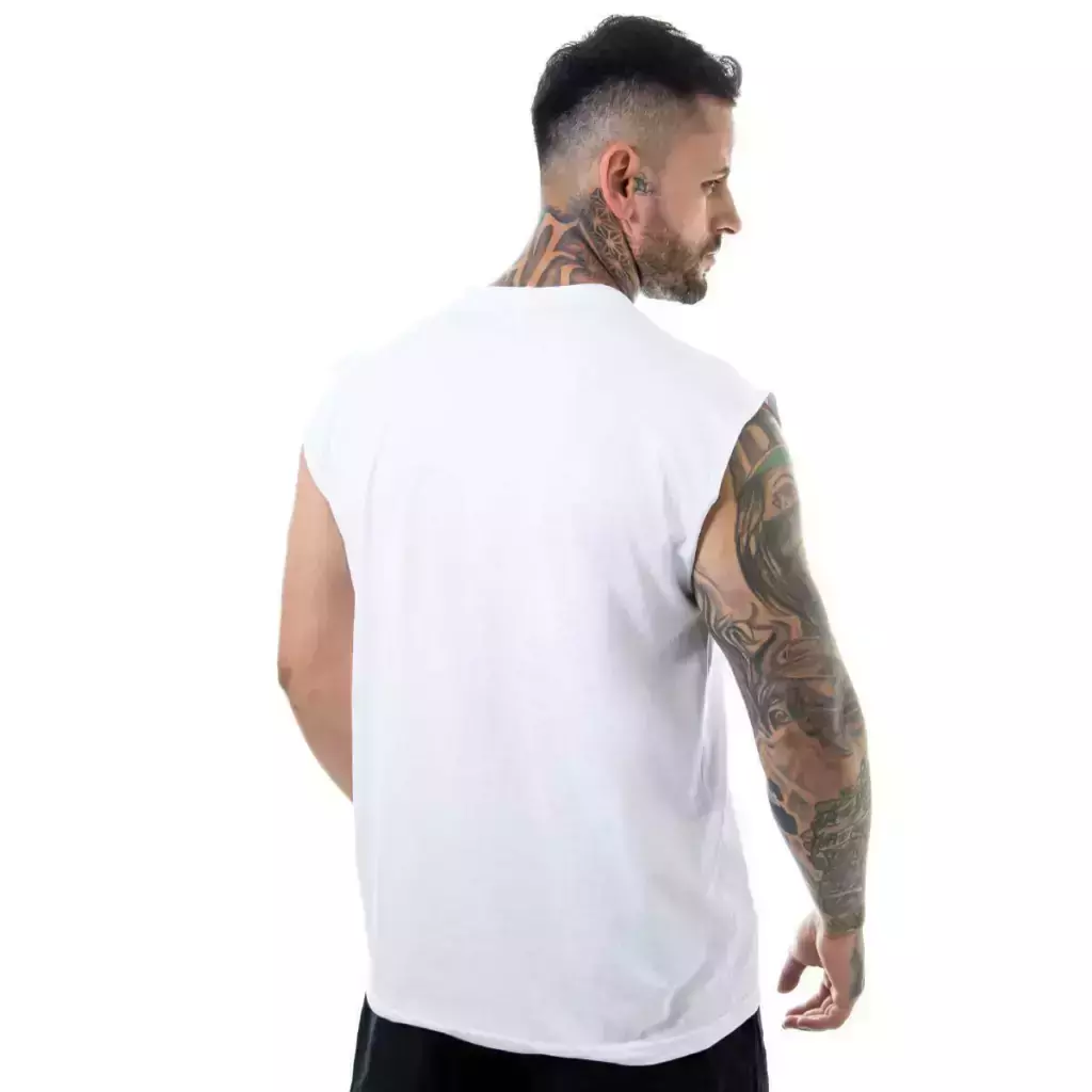 Camiseta Regata Masculina Machão Sem Manga Respirável 100% Algodão Atacado