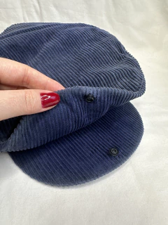 Boina Vintage de Cotelê Azul - Restore Brechó