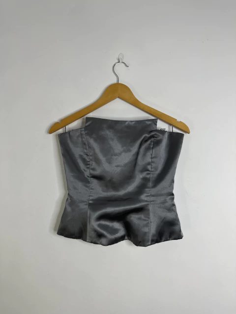 Corset de Cetim Cinza | 36 - comprar online