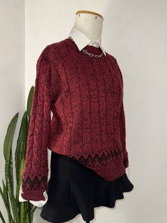Blusa de tricô Marsala | G na internet