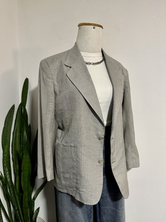 Imagem do Blazer Linho Cinza Vintage | 48