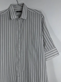 Camisa Preta & Branca manga 3/4 | G - loja online