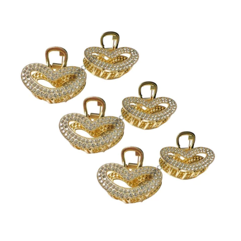 Piranha Metal Para Cabelo Coração C/12 - (6092) - comprar online