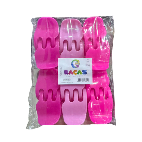 Piranha Tridente Média Para Cabelo Tons de Rosa C/12 - (017) - comprar online