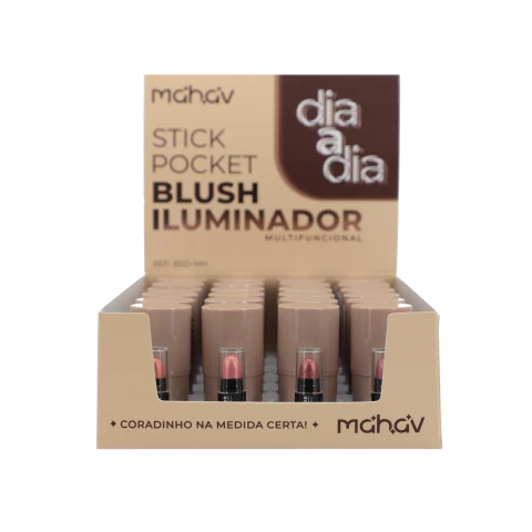 Stick Pocket Blush Iluminador C/24 - Mahav (BSD-MH) - comprar online