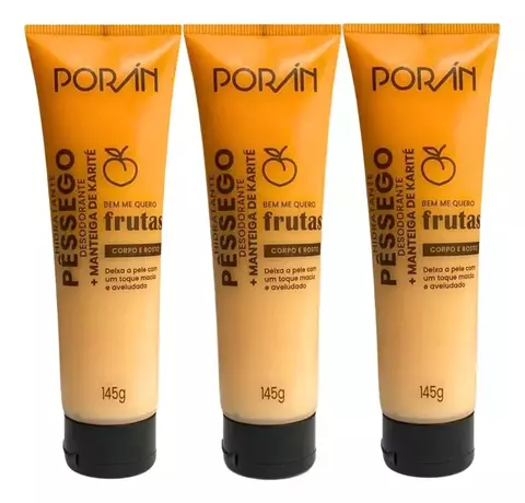 Kit Hidratante Corpo e Rosto Pêssego + Manteiga de Karité C/6 - Porán (PR235)
