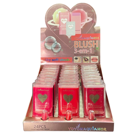 Blush em Bastão 3 em 1 C/24 - Yoyomaquiamor (YYC-0004) - comprar online