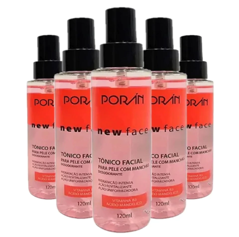 Tônico Facial Para Pele Com Manchas New Face C/6 - Porán (PR292) - comprar online