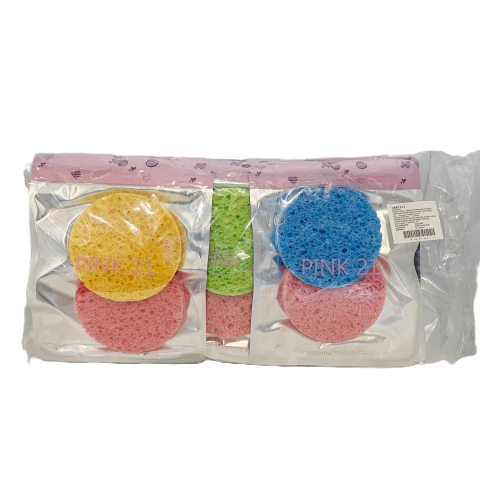 Kit Esponja Removedora De Maquiagem C/12 - Pink 21 (HB87321)