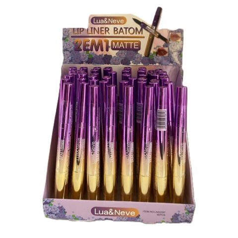 Lip Liner Batom 2 Em 1 Matte 01 Ao 08 C/48 - Lua e Neve (LN02287)