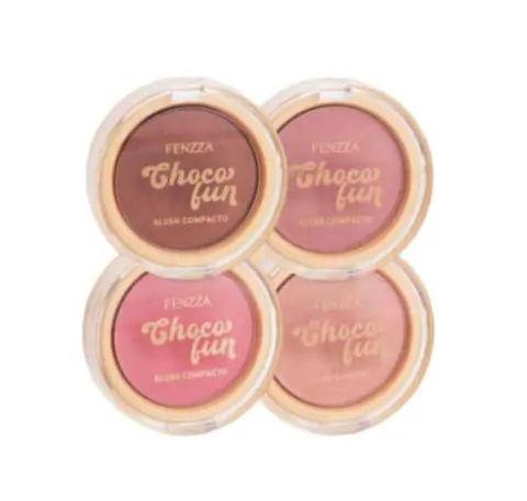Kit Blush Compacto Choco Fun Do 01 Ao 04 C/4 - Fenzza (FZ41001)
