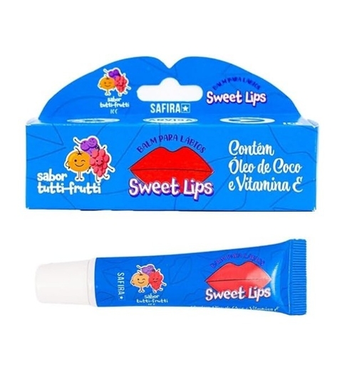 Balm Hidratante Sweet Lips Sabor Tutti-Frutti C/6 Safira (SAF037)