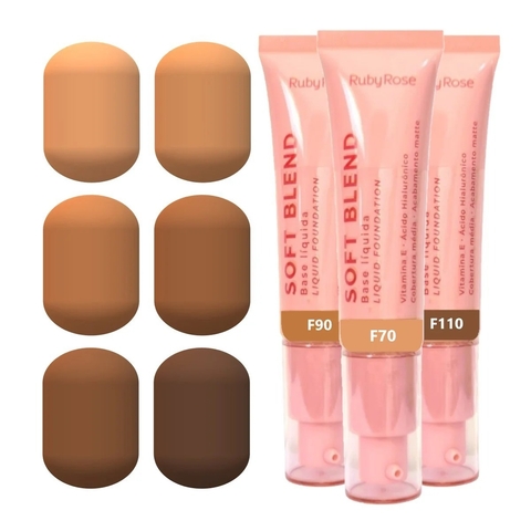 Kit Base Líquida Soft Blend G2- C/12 - Ruby Rose (HB-M301-G2)
