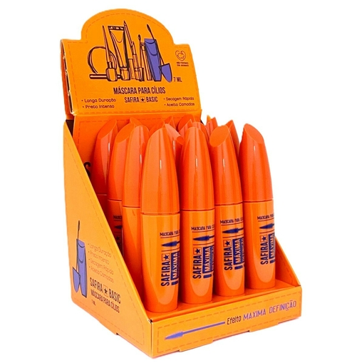 Máscara De Cílios Máxima Definição Laranja C/16 - Safira - comprar online