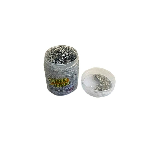 Kit Gel Glitter Prata C/6 - Rostinho Pintado (4003)