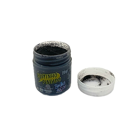 Gel Glitter Preto C/6 - Rostinho Pintado (4006) - comprar online