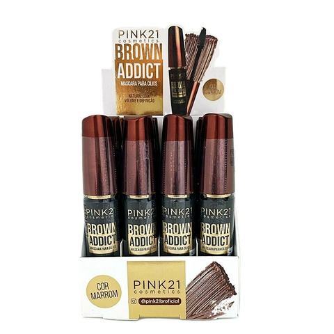 Mascara Para Cilios Marrom Brown Addict C/12 - Pink 21 (CS5404) - comprar online