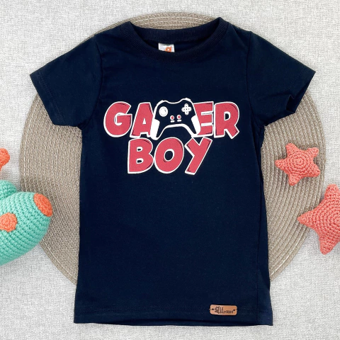 Camiseta Infantil Estampada Preta- Game - comprar online