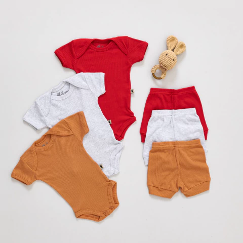Kit Verão Bebê 6 peças Neutro Unissex (2)